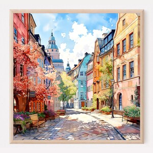 Oslo Travel Print, Norway Print, Retro Wall Art, Wall Decor, Vintage Europe Cities, Art Decoration, Home Decor Gift