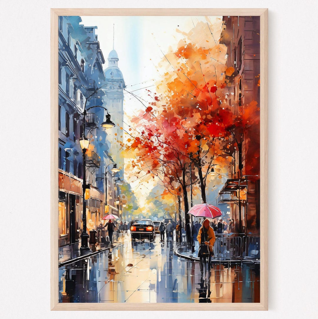 Watercolor New York City Art Print: Bohemian NYC Street Scene - Etsy