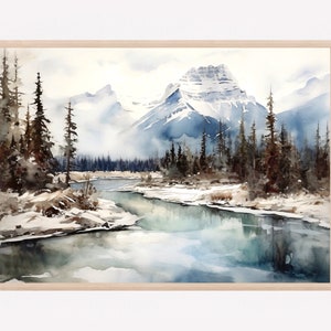 Banff National Park Canada Art Print, Banff National Park Painting, Banff National Park Watercolor Art, Watercolor Painting Gift