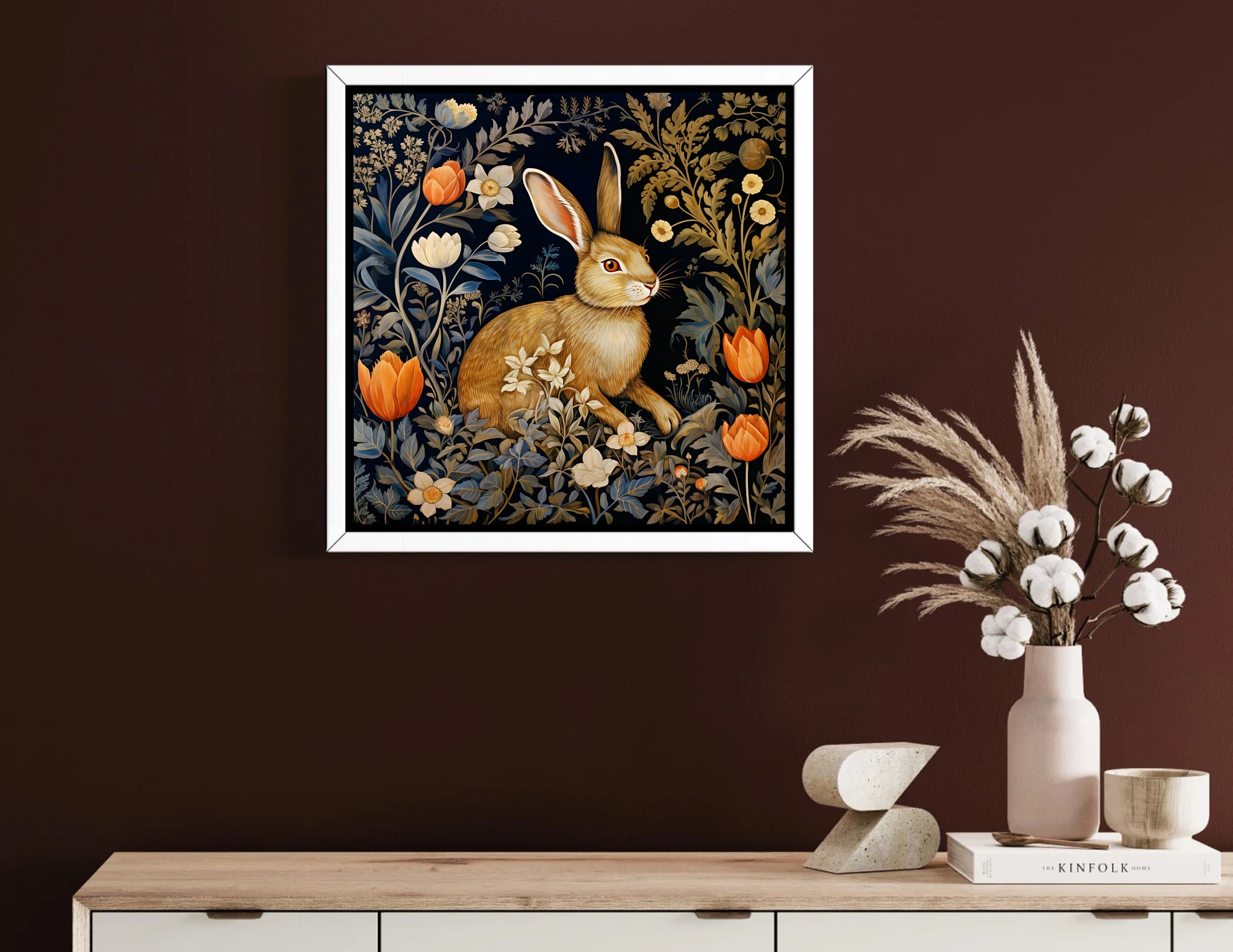 Rabbit Art Print, Animal Print, Bunny Decor, Rabbit Lover Gift, Living ...