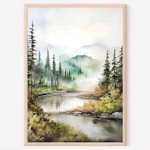 Terra Nova National Park Canada Watercolor Travel Poster Terra Nova Wall Art Terra Nova Watercolor Print Terra Nova Home Décor Gift