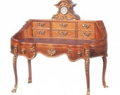 1 12 Scale JBM Miniature French Louis XV Bombe Desk