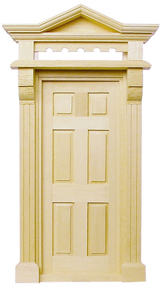 1 12 Scale Miniature Interior Victorian Door With Block Trim