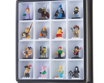 Mini-figure Display case with dust cover and wall mount. Funko Pocket Pop, Lego Minifigures