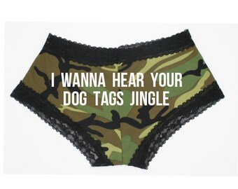 SIZE SMALL. Military Underwear. Lace Camo Panties. Camouflage. Army Gift. Navy Gift. Air Force Gift. Marines Gift. Coast Guard. Dog Tags.