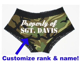 Army Wife valentine's day wedding Ladies thong underwear Army Wife valentine's day wedding Ladies thong underwear