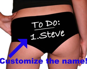 CUSTOM Bachelorette Party Gift. Bridal Underwear. Bride Lingerie. Bride Panties. Bachelorette Gift. To Do Panties.