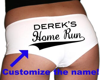 CUSTOM Baseball Gift. Baseball Underwear. Baseball Panties. Bachelorette Party Gift. Baseball Husband. Baseball Boyfriend.