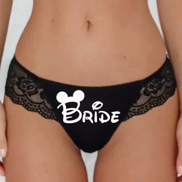 Disney Bride, Lace Panties, Sexy Underwear, Disney Wedding Gift, Disney Lingerie, Disney Bachelorette Party, Disney Honeymoon