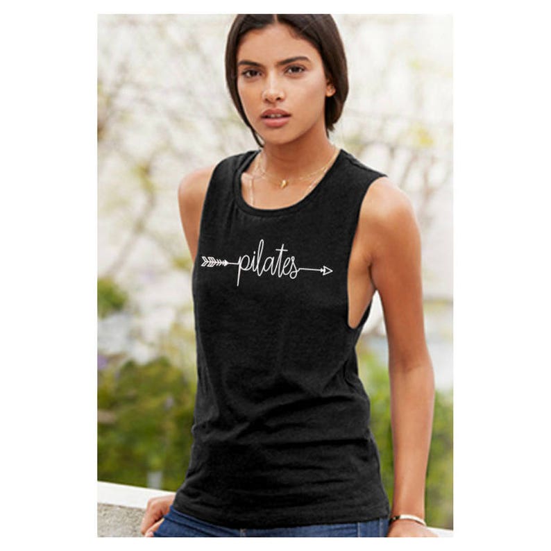 Fitness Shirt Top Arrow Pilates. Exercise Shirt Pilates Tank Top Pilates Shirt Pilates Clothes Workout Top Pilates Top