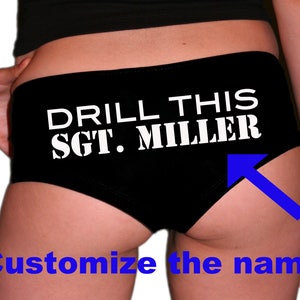 CUSTOM Sergeant Panties. Sergeant Wife. Army Girlfriend. Marine Wife. Coast Guard Girlfriend. Navy Wife. Military Wife. Drill This.