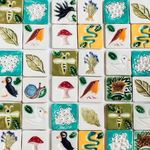 Keramische minitegels - sets van 4 - meerdere opties