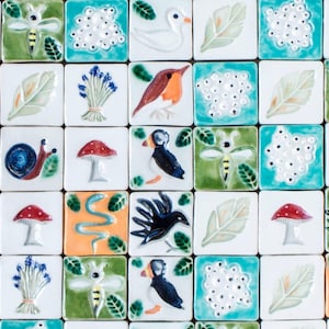 Ceramic Mini Tiles - Sets of 4 - Multiple Options - MADE TO ORDER