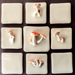 Mushroom Tiles - Mini Tile Set - Choice of colors Available