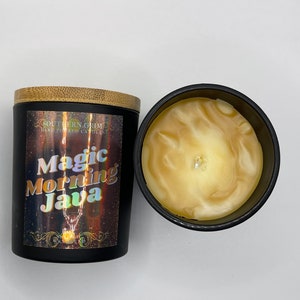 Magic Morning Java | 6oz Soy Wax Candle | Cute Holographic Candle  | Coffee Scented