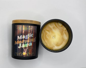 Magic Morning Java | 6oz Soy Wax Candle | Cute Holographic Candle  | Coffee Scented