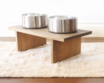 Minimalist Dog Bowl Riser | Modern Dog Bowl Platform | Minimalist  Bowl Holder Stand | Raised Dog Feeding Table | Dog Dinner Table | Pets