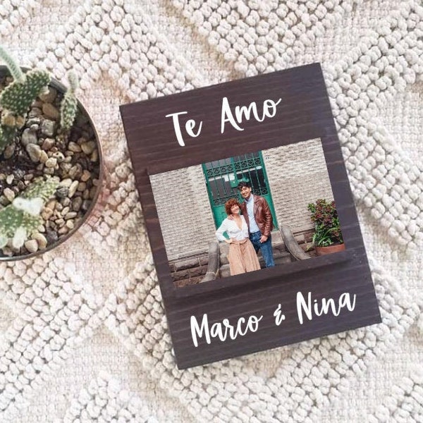 Te Amo Picture Frame | Spanish Picture Frame | Spanish Valentines Day Gift | I love You Picture Frame | Anniversary Gift Wife | Personalized