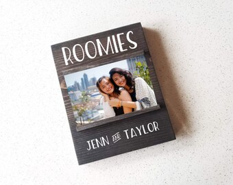 Dorm Room Decor for College Girl Apartment Decor 4x6 Wood Picture Frame for Wall College Student Gift for Son Personalized Roommate Gift