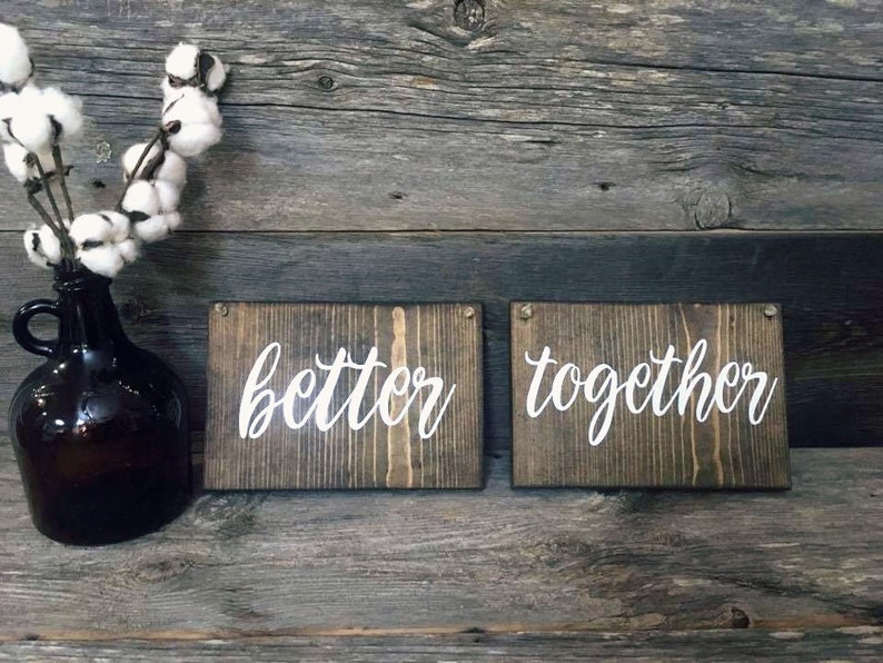 Better Together Chair Signs Mr and Mrs Chair Signs Wedding Day Decorations Wedding Decor Rustic Wedding Outdoor Wedding His Hers image 6