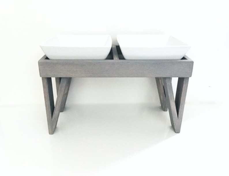 X Large Dog Bowl Stand Modern Dog Food Stand Elevated Pet Etsy