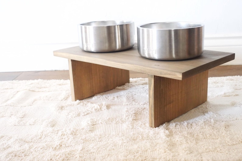 Minimalist Dog Bowl Riser Modern Dog Bowl Platform Yeti Etsy