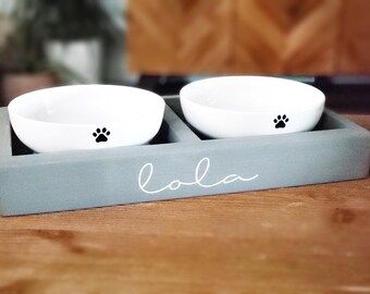 Cuencos para perros / Cuencos para mascotas / Cuencos para gatos / Comedero personalizado para mascotas / Regalo de adopción de mascotas / Nuevos elementos esenciales para cachorros / Mamá de perro / Amante de mascotas / Cuencos para perros