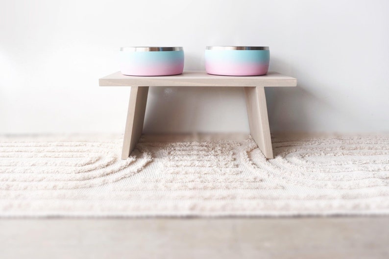Modern Contemporary Style Dog Bowl Stand Elevated Dog Table Etsy
