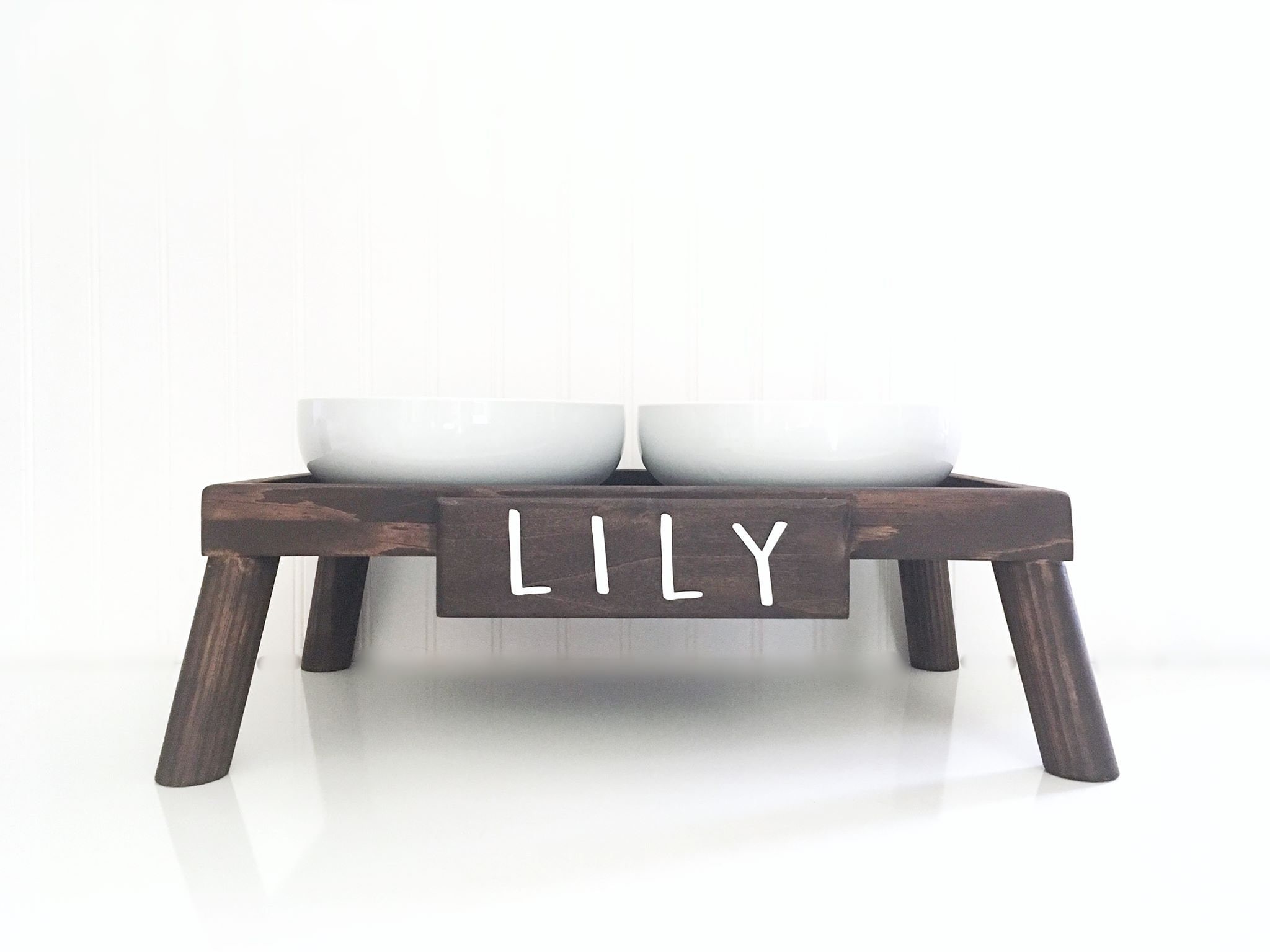 Dog Food Table Stand Dog Dinner Table Elevated Rustic Etsy