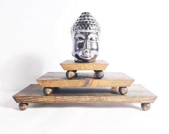 Meditation Table | Alter Shrine Table | Crystal Display Tray | Witchy Gift | Small Display Tray | Puja Table Display | Buddhist Decor | Heal