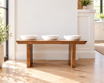 Modern Elevated Dog Bowl Table