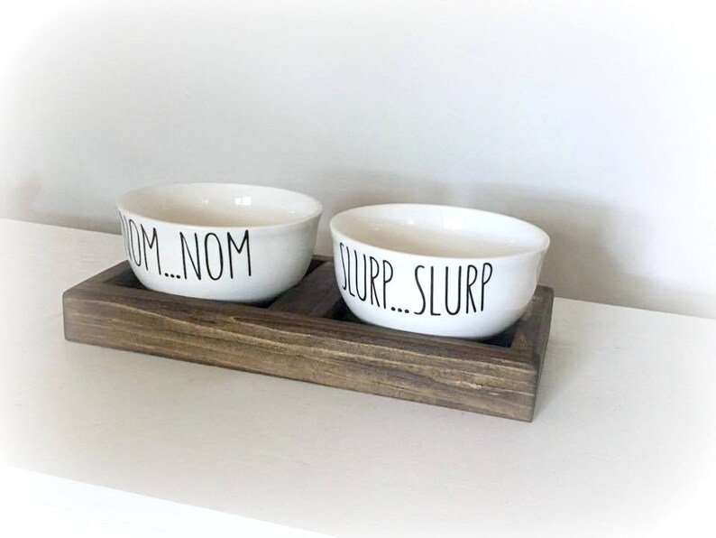 Pet Bowls Dog Dishes Funny Pet Bowls Pet Feeding Station Etsy