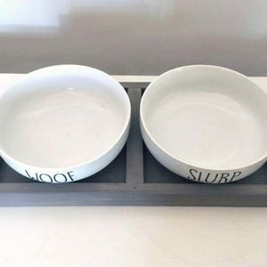 Large Custom Pet Bowls | Pet Feeding Station | Large Pet Dish | Personalized Pet Bowls | Rustic Dog Feeder | Large Dog Bogs | Pet Dishes bild 4