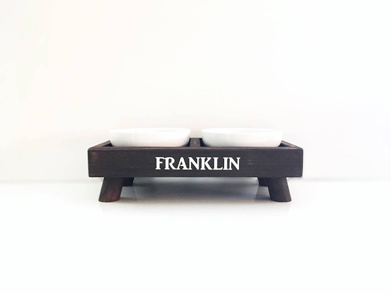 Elevated Dog Bowl Set Personalized Dog Food Stand Pet Etsy