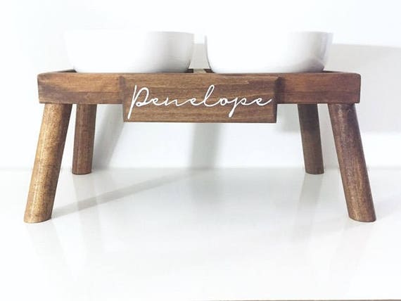 Large Breed Dog Food Stand Modern Dog Feeding Station Elevated Feeder Wood Dog Stand Large Ceramic Dog Bowl Raised Feeder for Dogs Etsy UK
