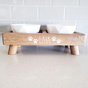 Raised Dog Feeder | Dog Bowls Personalized | Elevated Feeding Stand | Modern Dog Feeder | Dog Adoption | Cute Pet Bowl | Dog Feeder | Dogmom