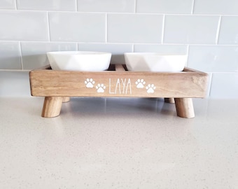 Raised Dog Feeder | Dog Bowls Personalized | Elevated Feeding Stand | Modern Dog Feeder | Dog Adoption | Cute Pet Bowl | Dog Feeder | Dogmom