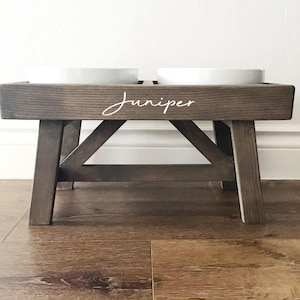 Modern Dog Feeder | Farmhouse Dog Bowls | Rustic Counrty Chic Dog Food Stand | Elevated Dog Feeder | Large Breed Dog Gift | Raised Dog Table