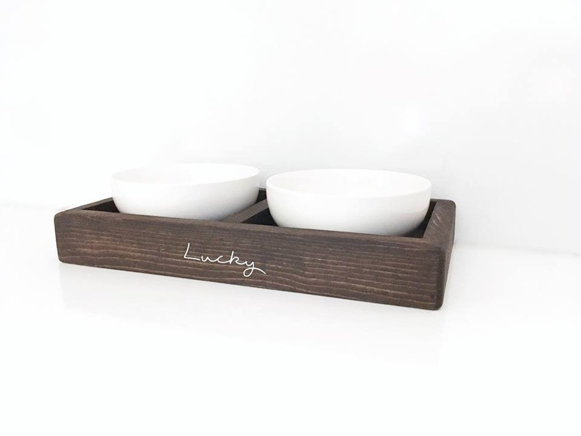 Pet Bowl Stand Ceramic Dog Food Stand Food Water Pet Bowls Etsy