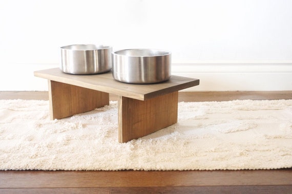Modern Elevated Dog Bowl Platform Raised Dog Bowl Table Yeti Bowl