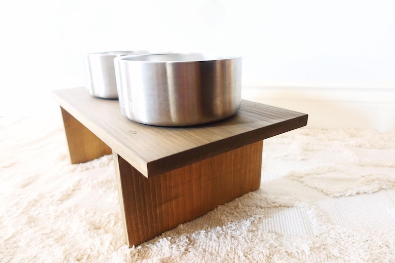Minimalist Dog Bowl Riser Modern Dog Bowl Platform Yeti Etsy