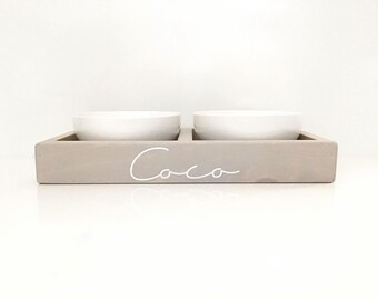 Pet Bowl Stand | Ceramic Dog Food Stand | Food Water Pet Bowls | Personalized Pet Bowls | Pet Feeding Station | Cat Bowl Set | Dog Bowl Set