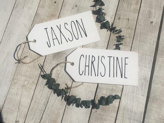 stocking tags birthday name tags wood christmas tags etsy