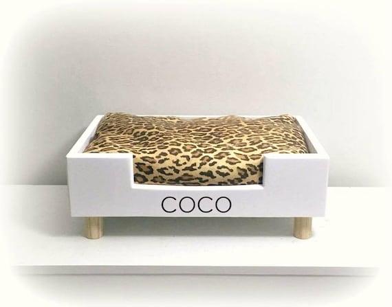 leopard print dog bed