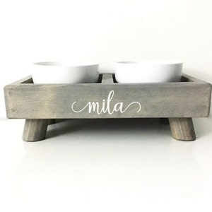 XS Pet Bowl Stand Small Bowls for Cats Yorkie Dog Bowls Cute Girl