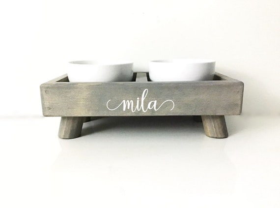 Pet Wood Bowls for Cat & Small Dogs