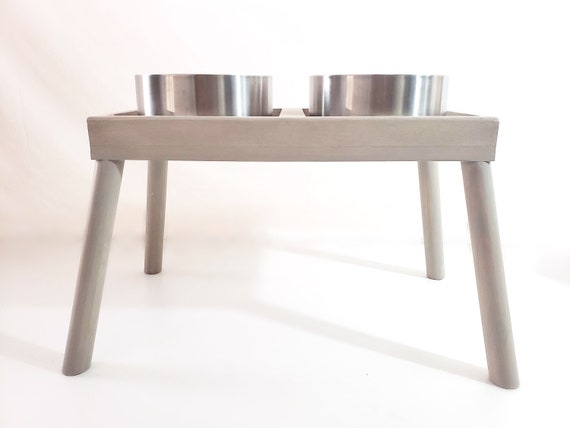 Large Elevated Dog Bowl Stand - X Pattern Farmhouse Table - Raised Dog  Feeder