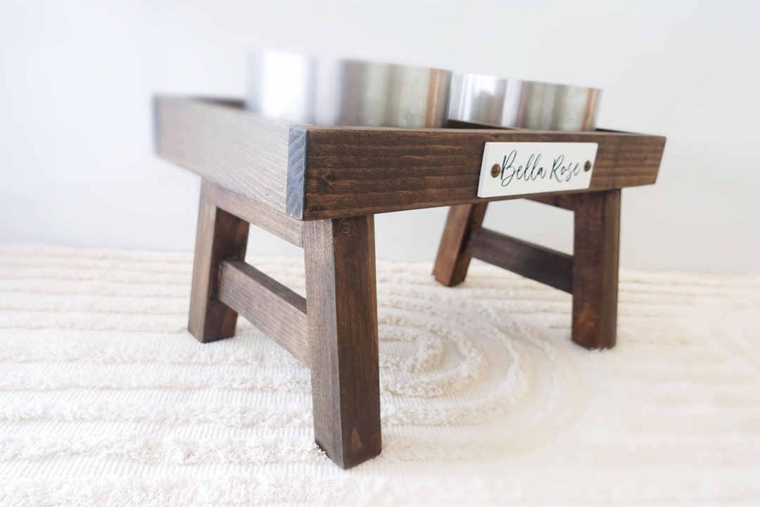 Farmhouse Dog Food Table Dog Food Stand Dog Feeder Dog Feeding Station