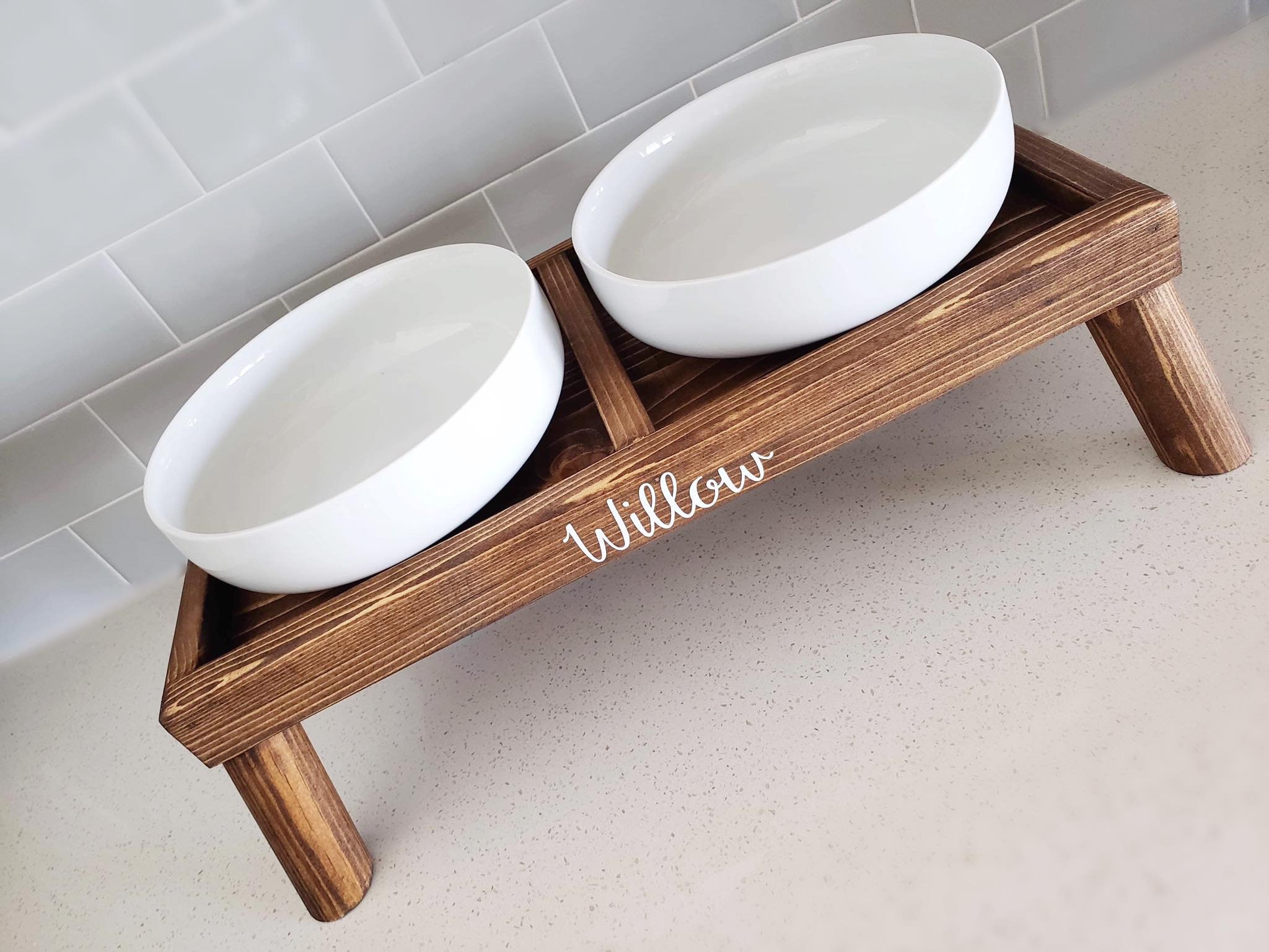 Dog Bowl Stand Elevated Dog Food Stand Raised Dog Feeder Etsy