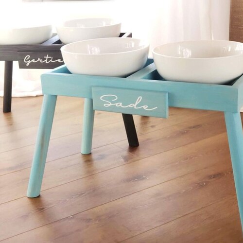 Large Breed Dog Food Stand Modern Dog Feeding Station Etsy